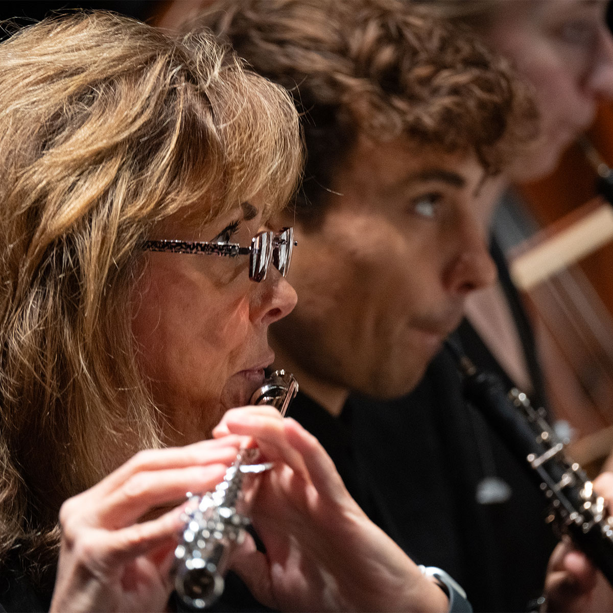 Betsy Hudson Traba, Principal flute, and Bobby Nunes, Principal oboe