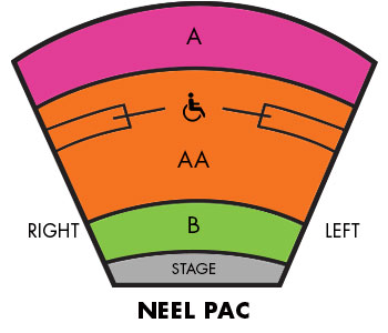 Neel Performing Arts Center seat map