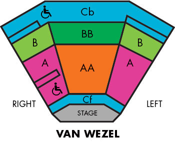Van Wezel Performing Arts Hall seat map